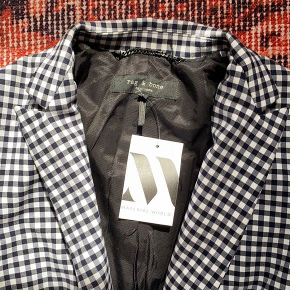 Rag & Bone Archer Gingham Plaid Blazer - Picture 6 of 8
